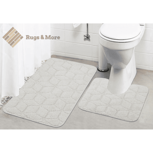 White bath clearance mat set